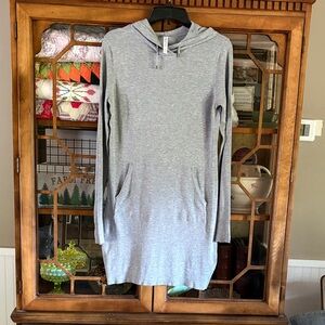 Fabletics Gray Hooded Dress with Pockets